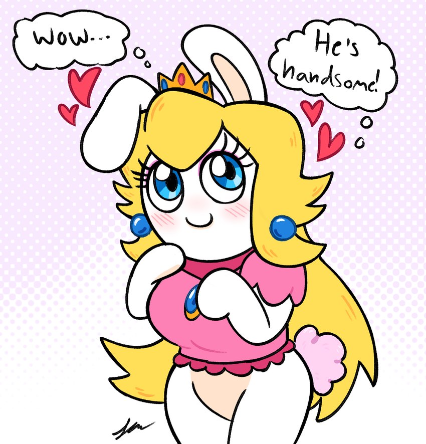 rabbid peach (mario plus rabbids kingdom battle and etc) created by robotic pastries