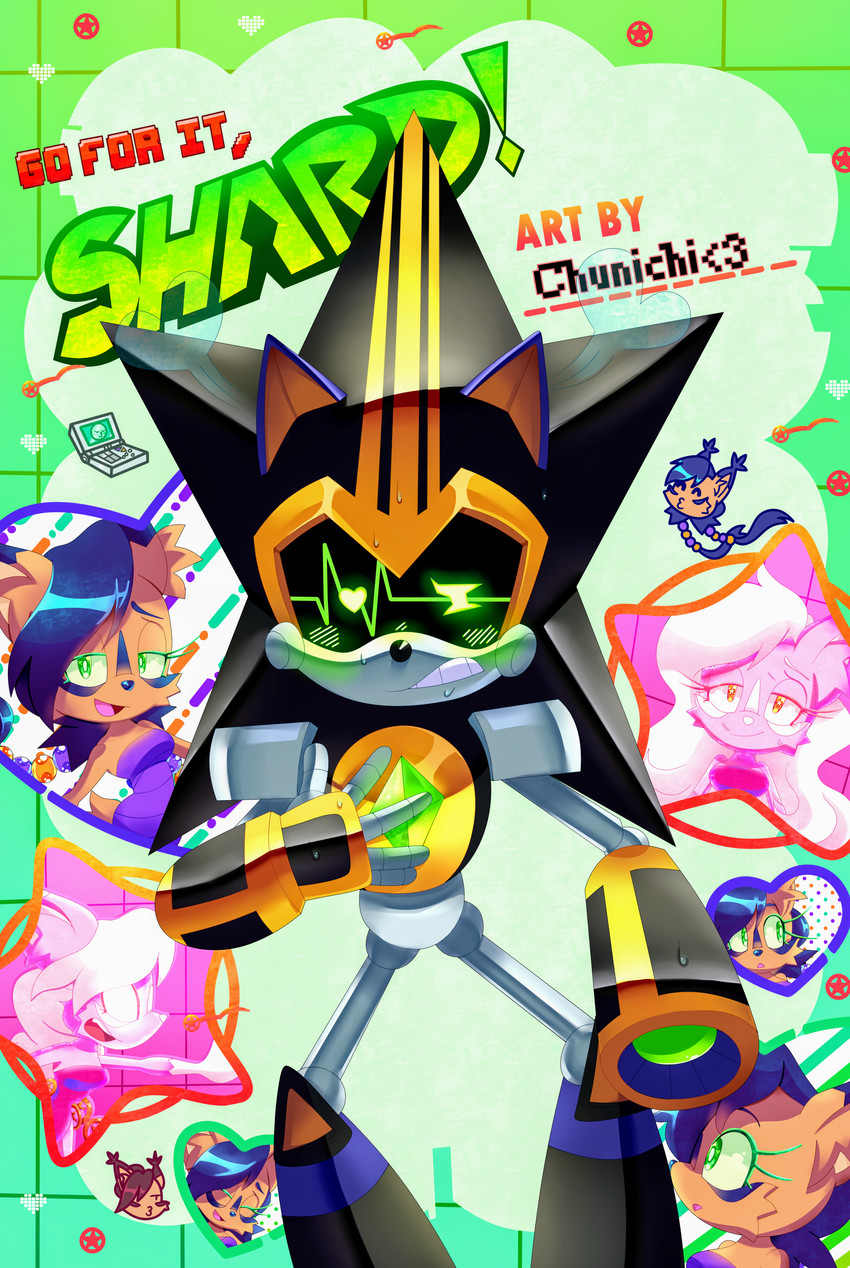 nicole the lynx, overclocked nicole, and shard the metal sonic (sonic the hedgehog (archie) and etc) created by chunichi12