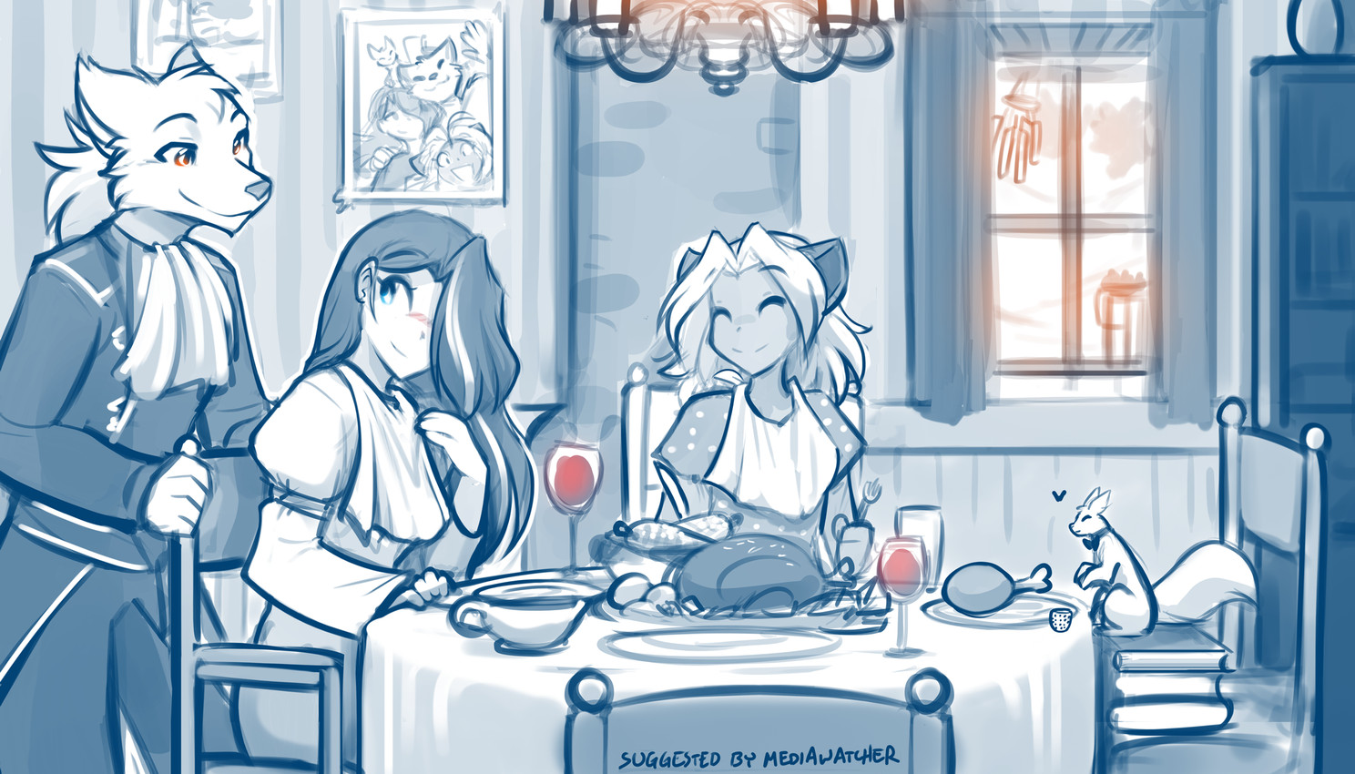 karen taverndatter, maren taverndatter, mrs. nibbly, and sythe (twokinds) created by tom fischbach