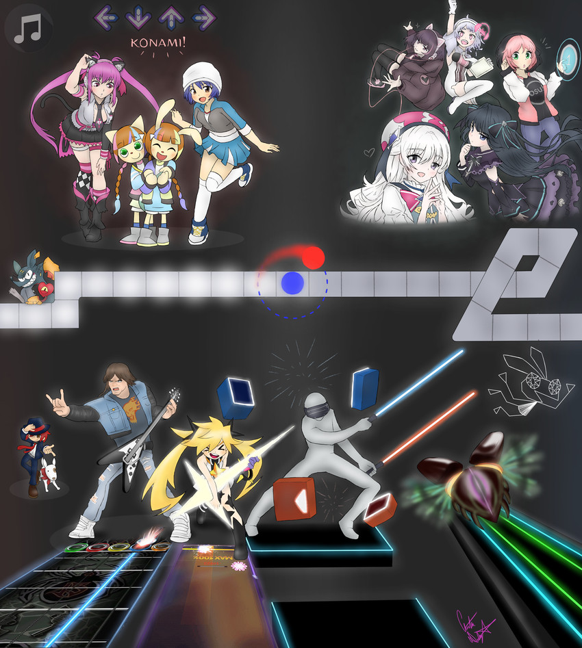 raphael, fondue, linka, mad rat, nyami, and etc (rhythm thief & the emperor's treasure and etc) created by chris-thekid