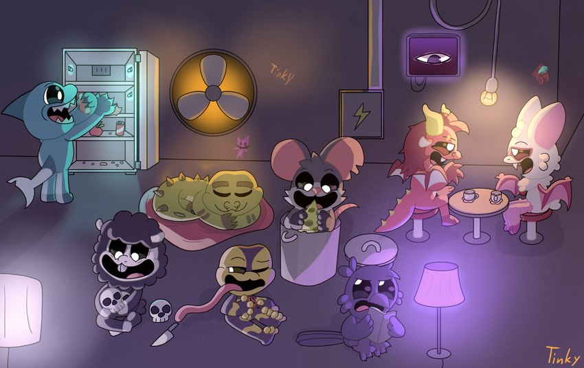 allister gator, maggie mako, simon smoke, baba chops, icky licky, and etc (ambient among us and etc) created by tinky