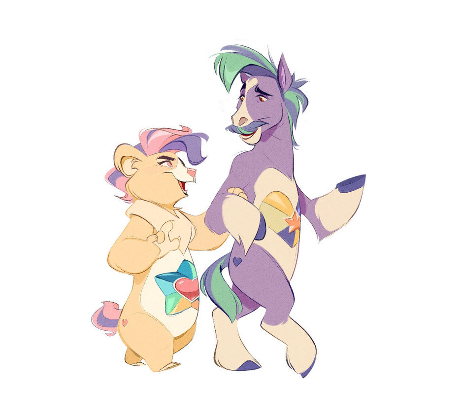 noble heart horse and true heart bear (american greetings and etc) created by arealtrashact