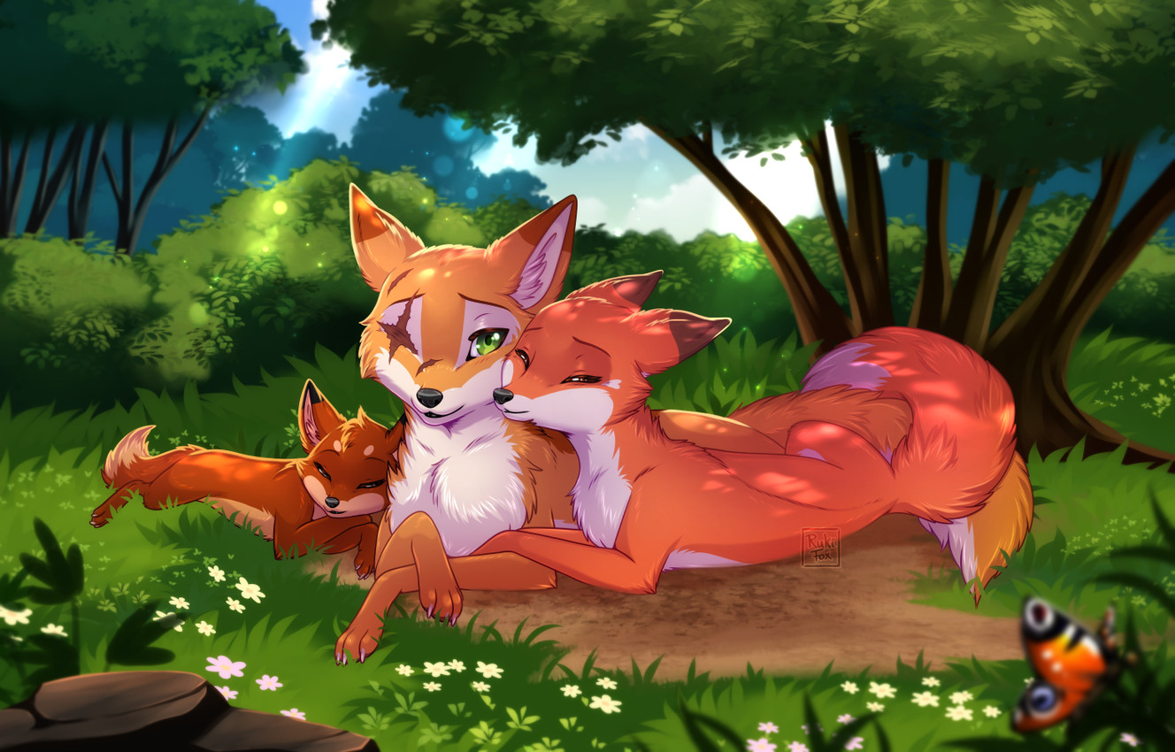 abby, rick, and zuri created by rukifox