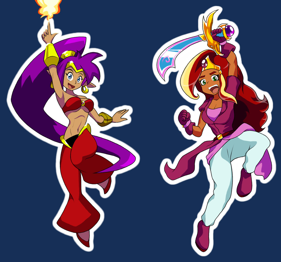 arzette and shantae (arzette: the jewel of faramore and etc) created by florida-milves