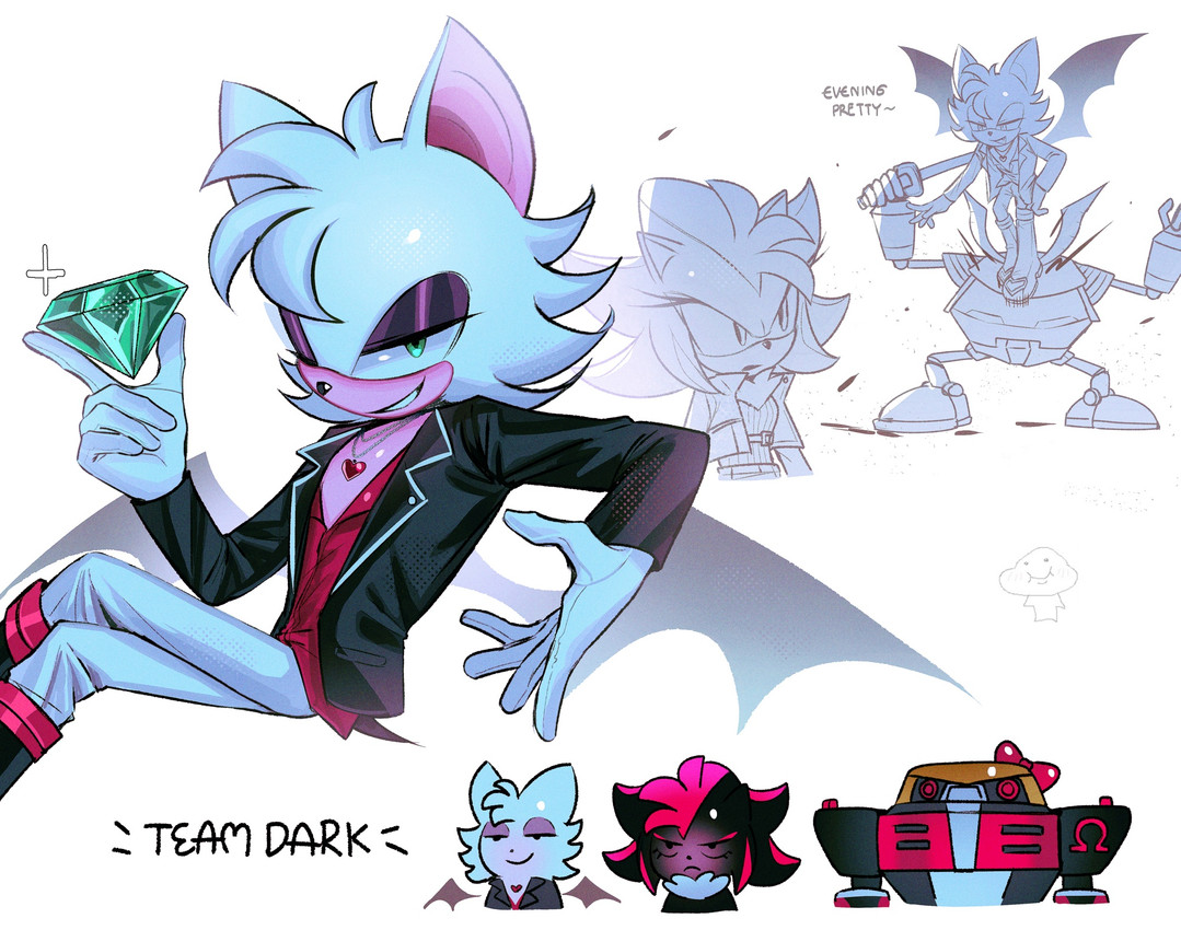 e-123 omega, rouge the bat, and shadow the hedgehog (sonic the hedgehog (series) and etc) created by sa1ka
