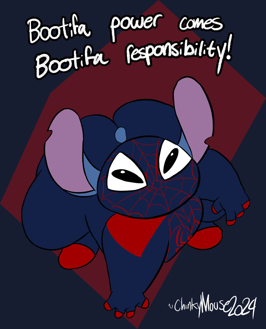 stitch (spider-man (series) and etc) created by chonkymouse