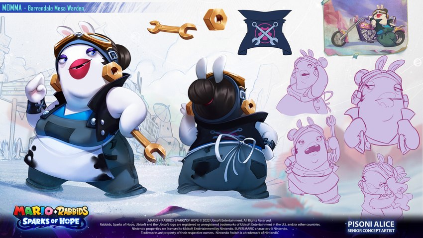 momma and rabbid luigi (mario plus rabbids kingdom battle and etc) created by alice pisoni