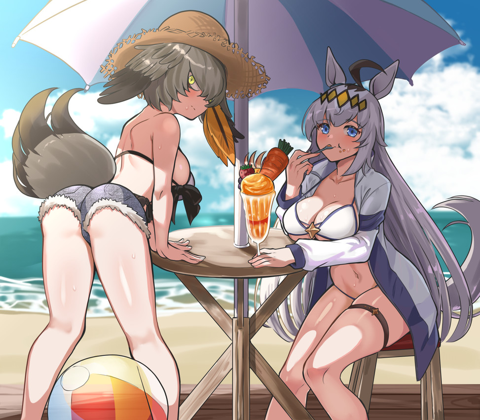 oguri cap and shoebill (uma musume pretty derby and etc) created by nico-mo