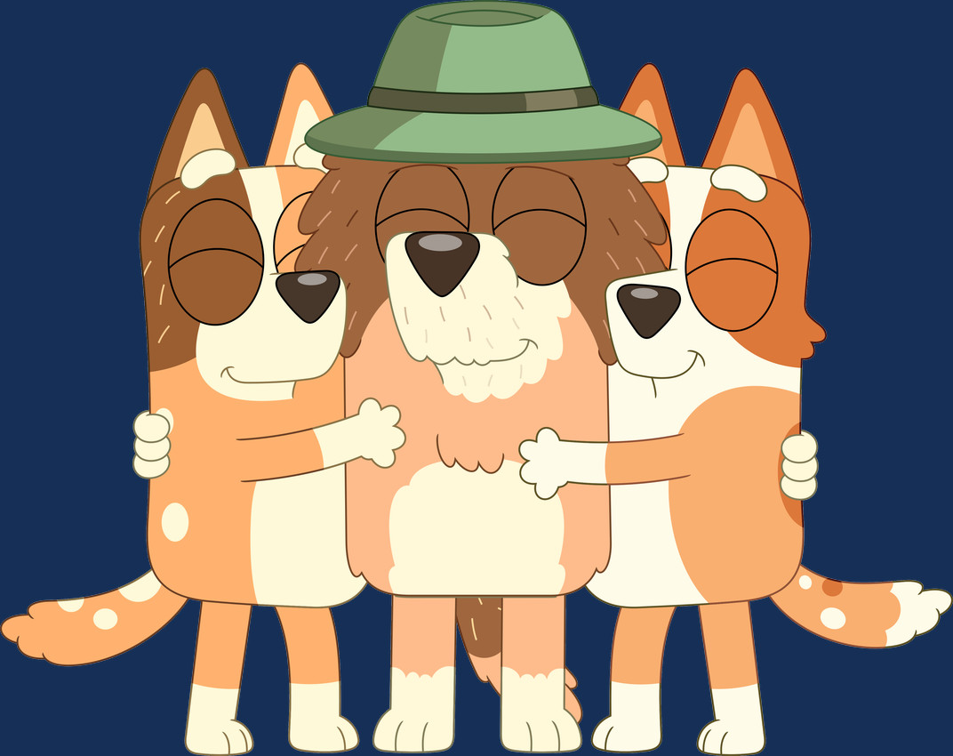 brandy cattle, chilli heeler, and mort cattle (bluey (series)) created by porygon2z