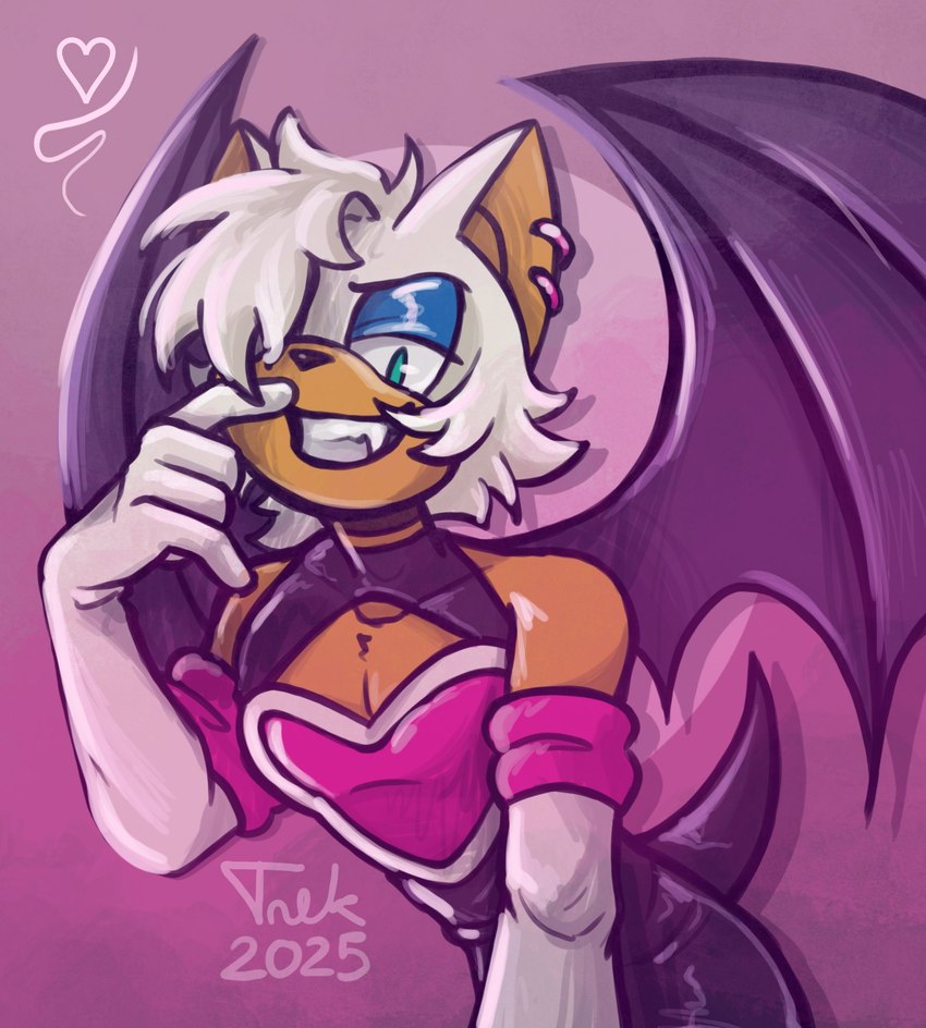 rogue the bat and rouge the bat (sonic the hedgehog (series) and etc) created by trekkan art
