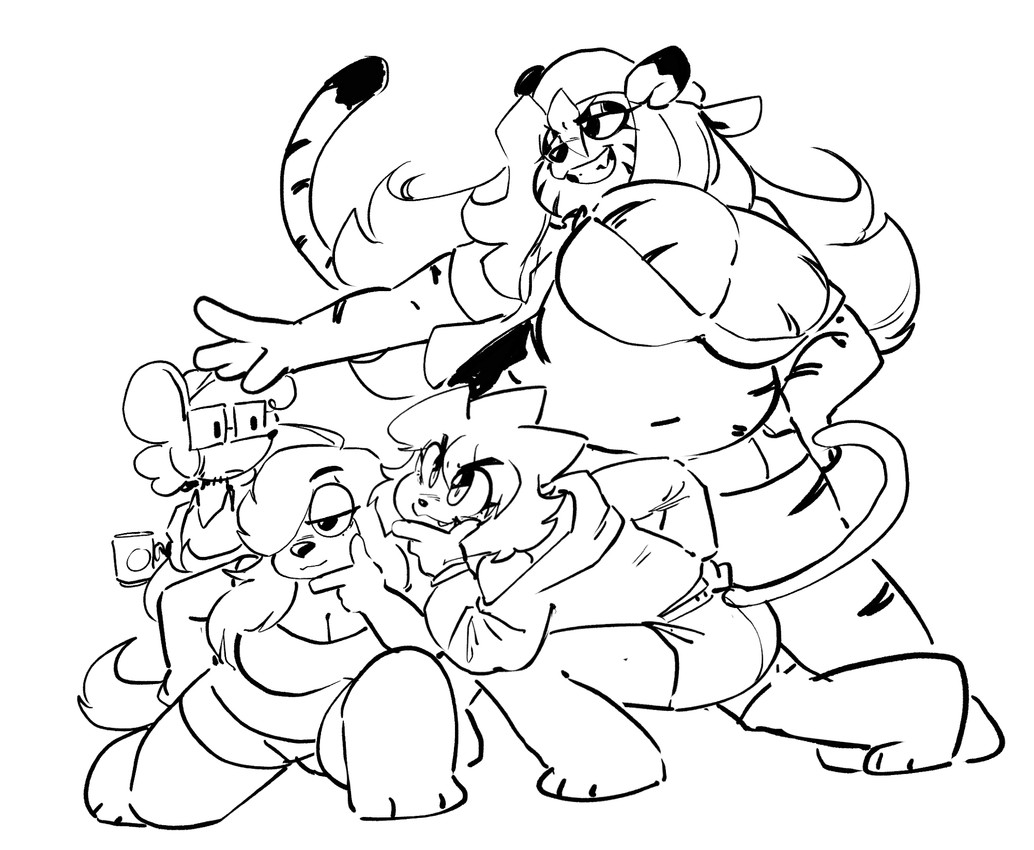 ello, penny, roscoe, and tracy created by anaugi
