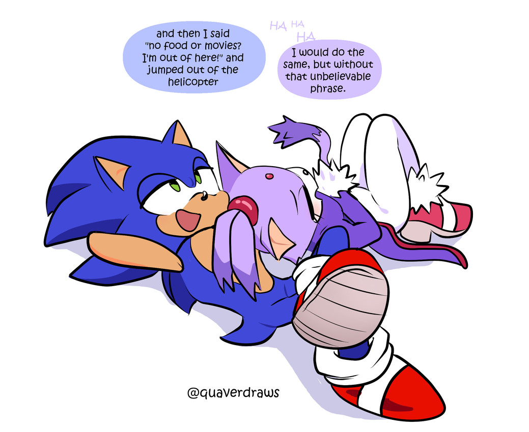 blaze the cat and sonic the hedgehog (sonic the hedgehog (series) and etc) created by quavernsfw