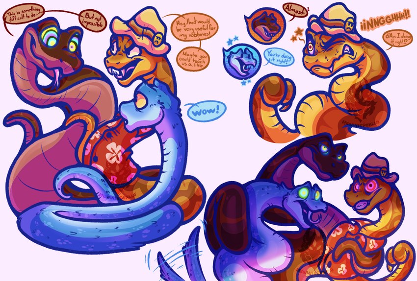 gary de'snake, kaa, and mr. snake (universal studios and etc) created by megarax-ponyo