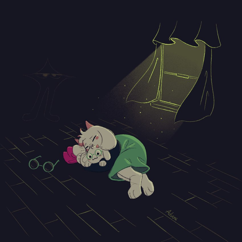 ralsei and the original starwalker (undertale (series) and etc) created by advos