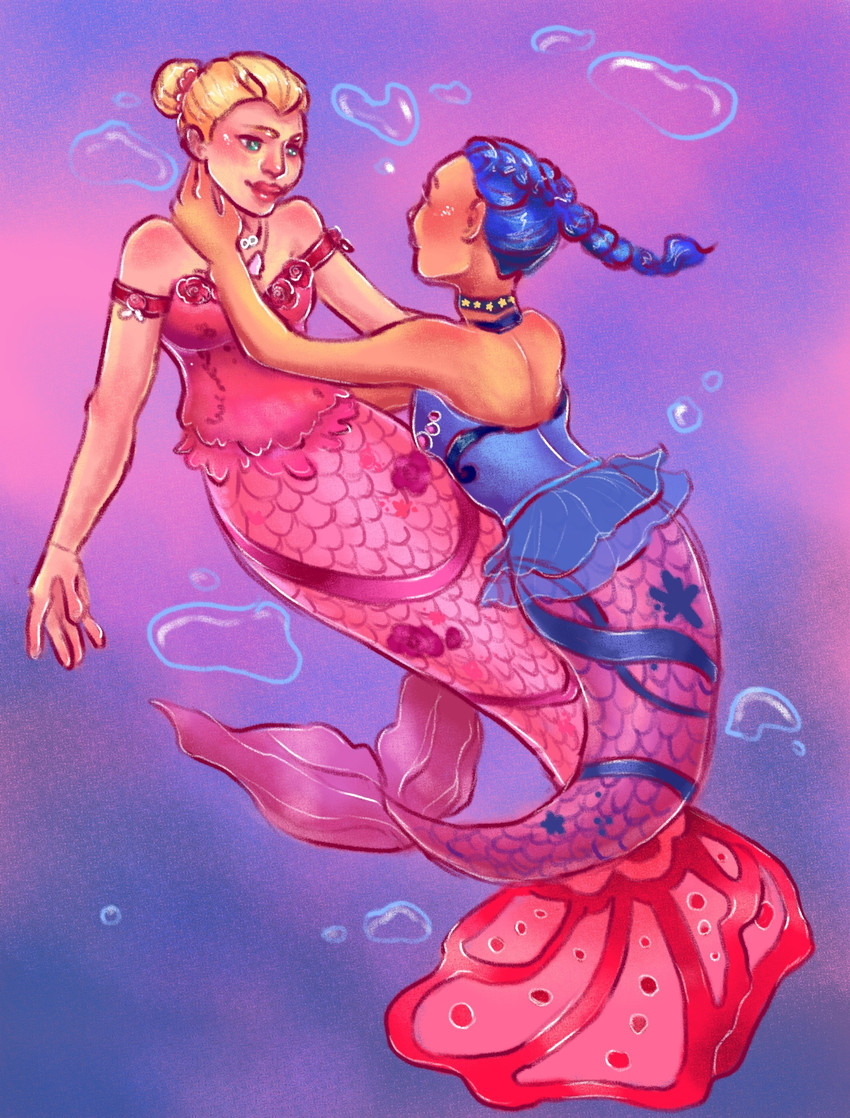 elina and nori (barbie (animated film series) and etc) created by woolblossoms