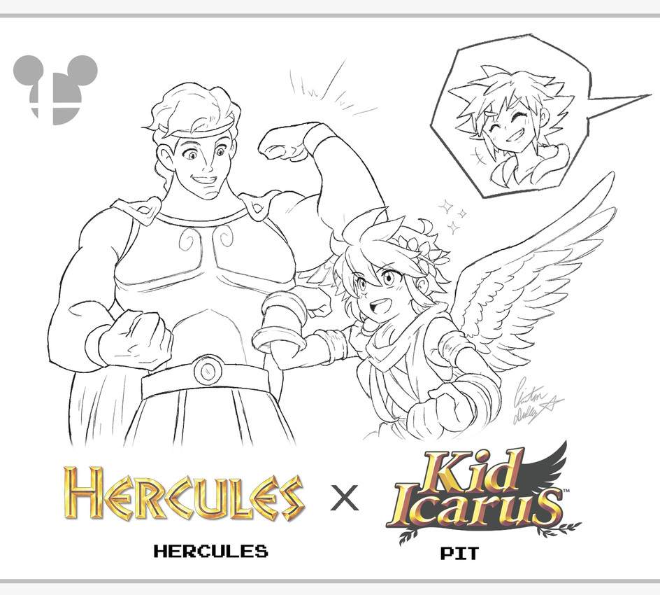 hercules, pit, and sora (super smash bros. ultimate and etc) created by chris-thekid