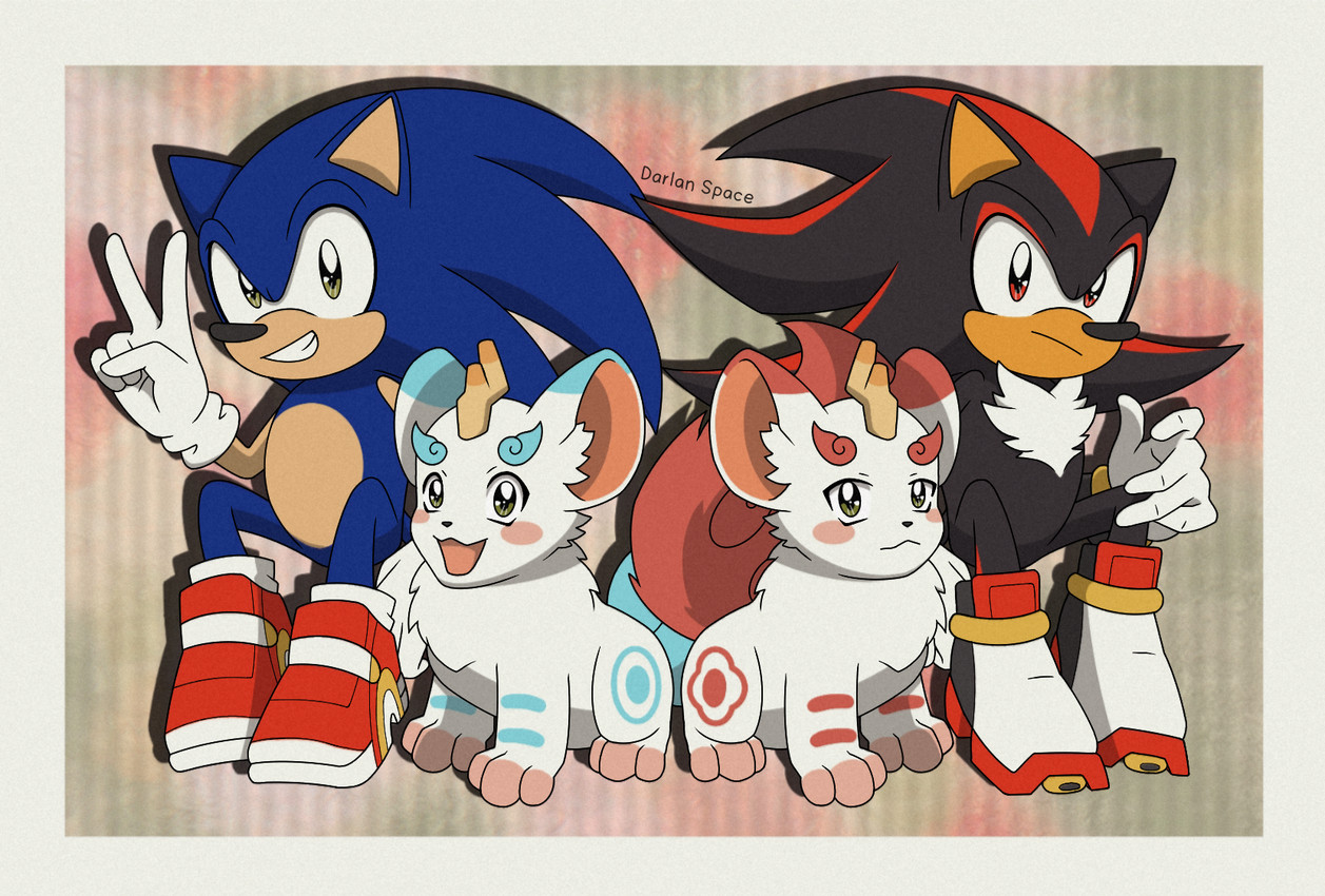 bixie, shadow the hedgehog, sonic the hedgehog, and tianlu (sonic the hedgehog (series) and etc) created by darlan space