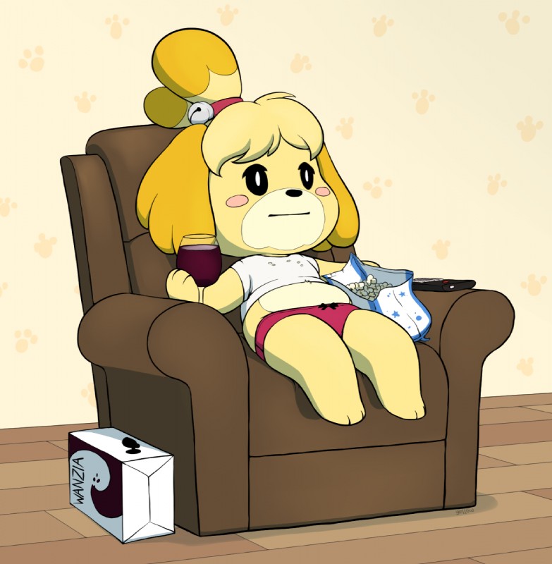 isabelle (animal crossing and etc) created by yellowhellion