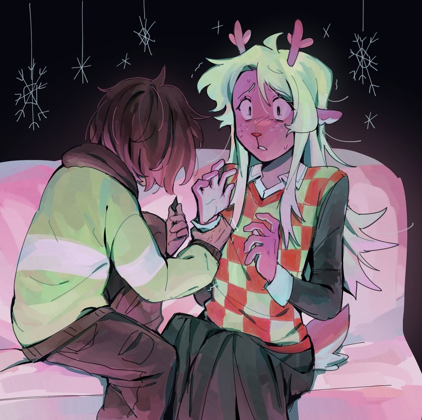 kris and noelle holiday (undertale (series) and etc) created by goomyloid