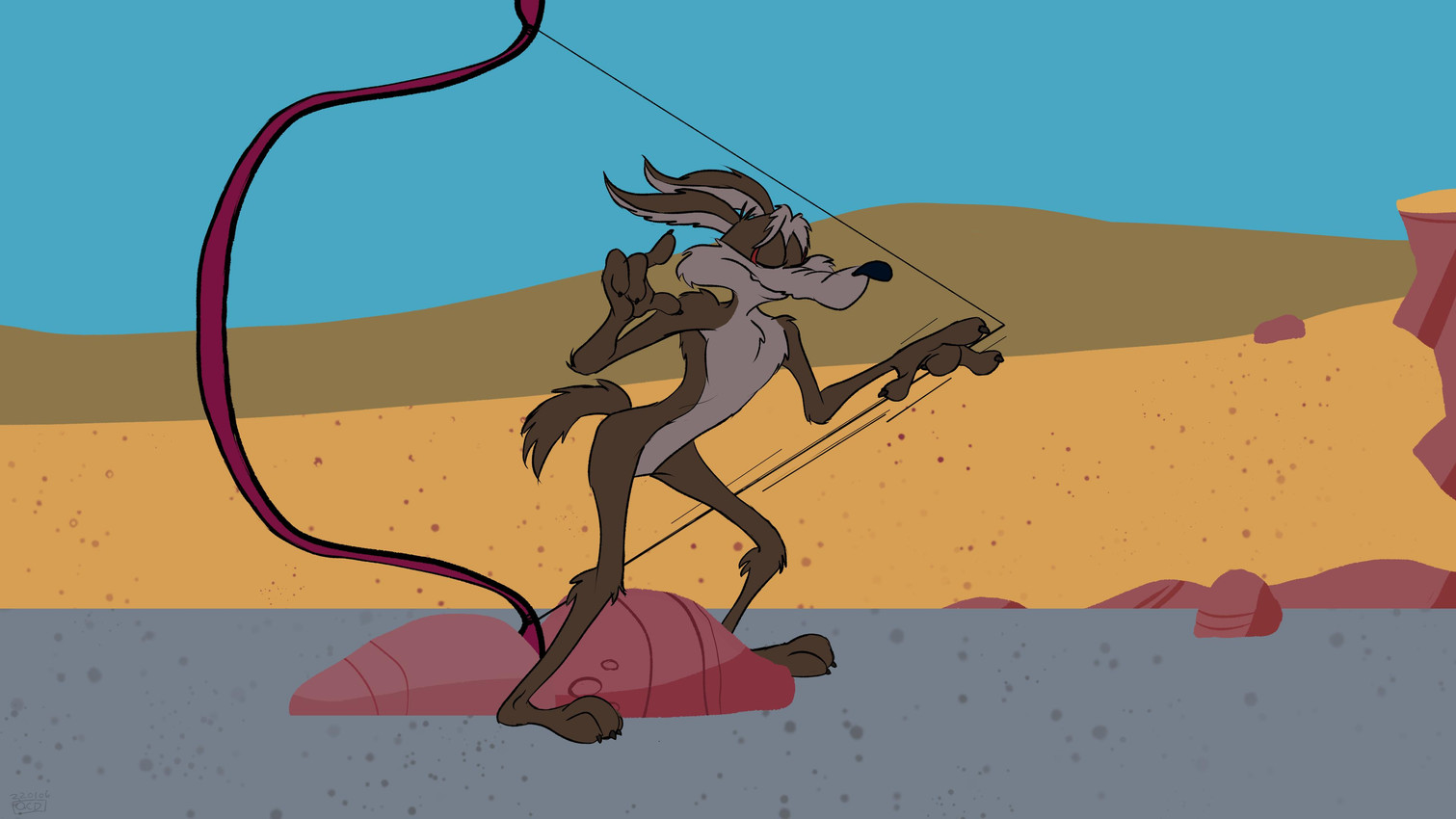 wile e. coyote (warner brothers and etc) created by stevethedragon
