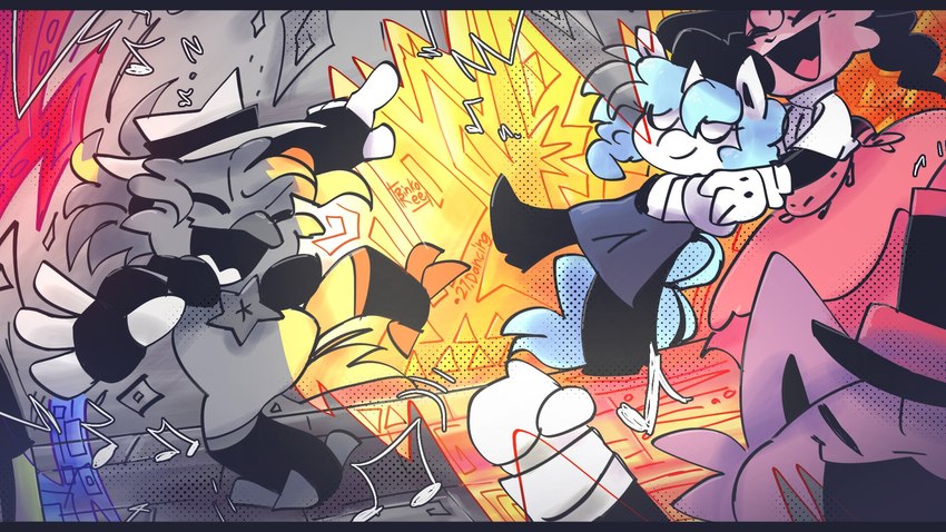 bobby bearhug, catnap, craftycorn, and kickinchicken (mob entertainment and etc) created by rinkoree
