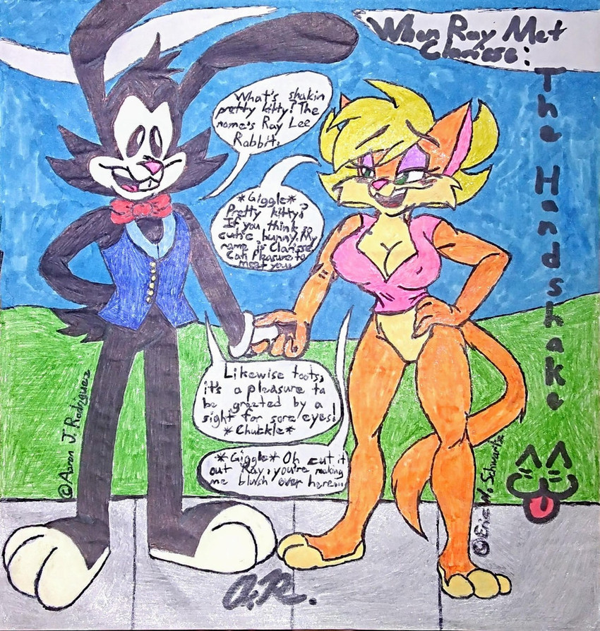clarisse, fan character, and ray lee rabbit (tiny toons looniversity and etc) created by aero1729
