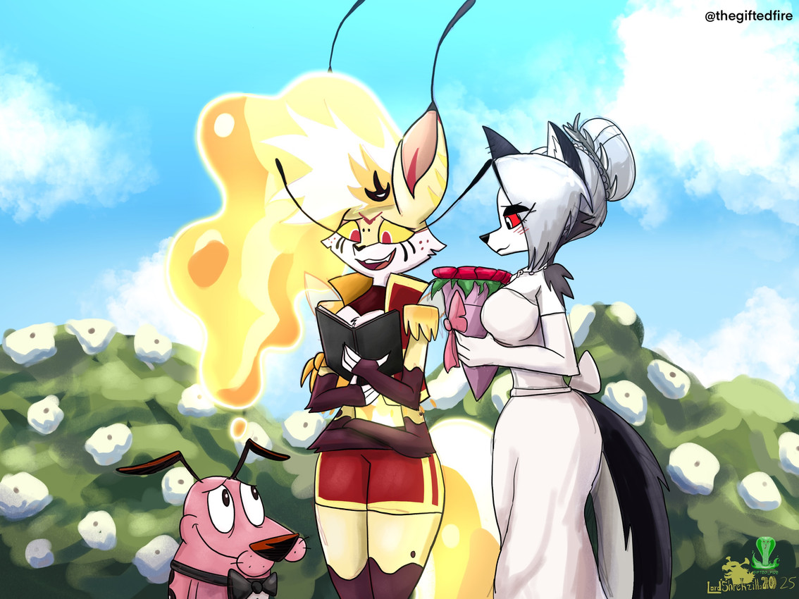 courage the cowardly dog, loona, and queen bee-lzebub (courage the cowardly dog and etc) created by thegiftedfire