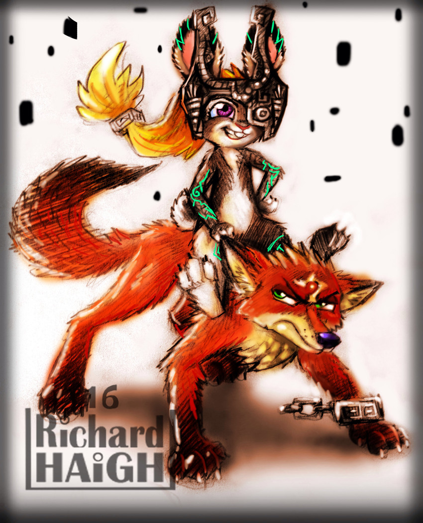 judy hopps, link, midna, and nick wilde (the legend of zelda and etc) created by penmark