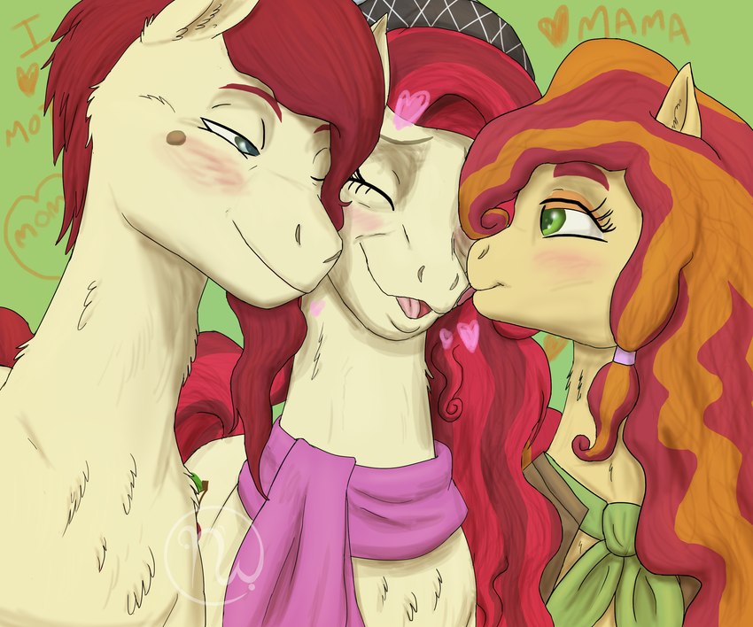 cherry jubilee, cherry top, fan character, and raspberry tart (friendship is magic and etc) created by skywater