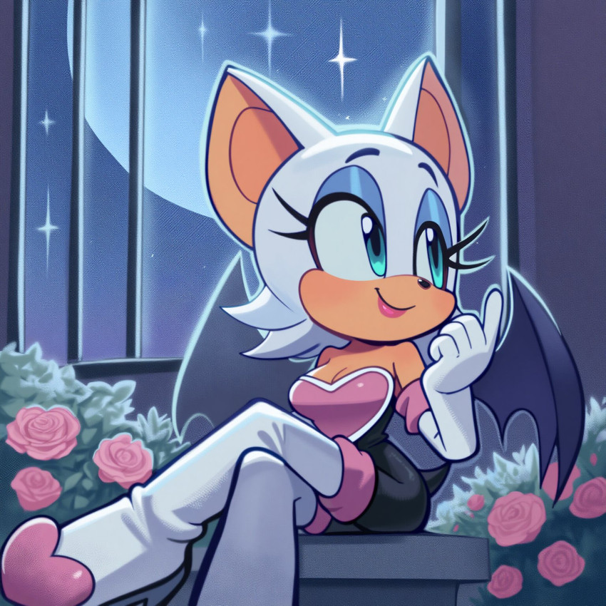 rouge the bat (sonic the hedgehog (series) and etc) created by galateart
