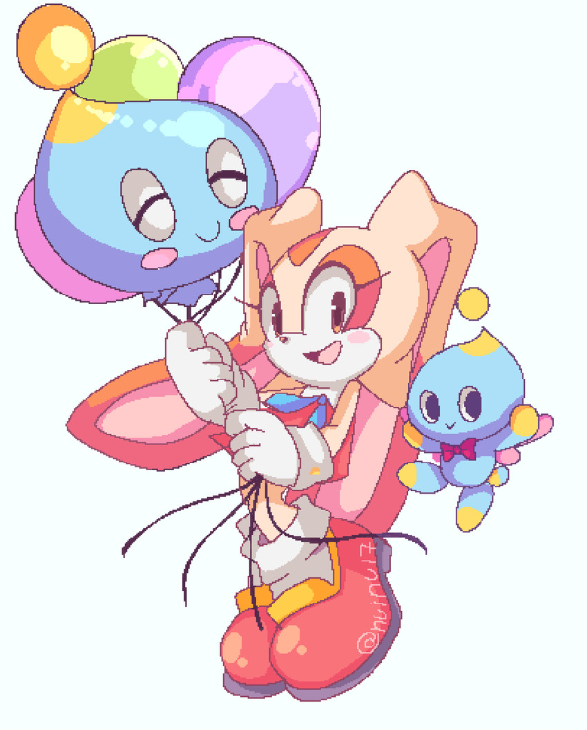 cheese the chao and cream the rabbit (sonic the hedgehog (series) and etc) created by nuinu 17