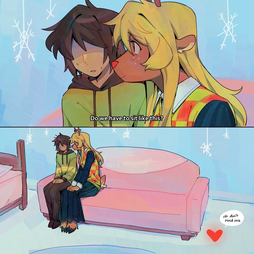 kris and noelle holiday (undertale (series) and etc) created by goomyloid