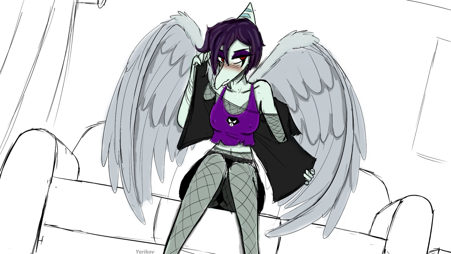fang (goodbye volcano high and etc) created by george kp, third-party edit, and yeik art