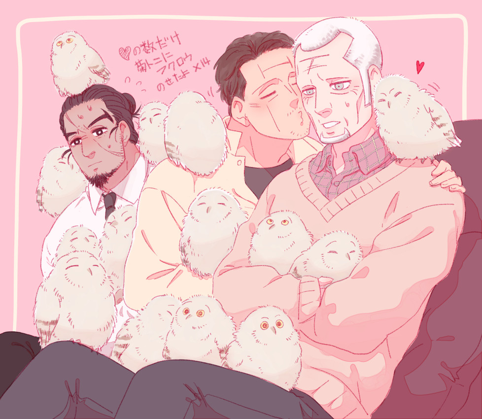mokutarou kikuta, ogata hyakunosuke, and rikimatsu ariko (golden kamuy) created by washikulm
