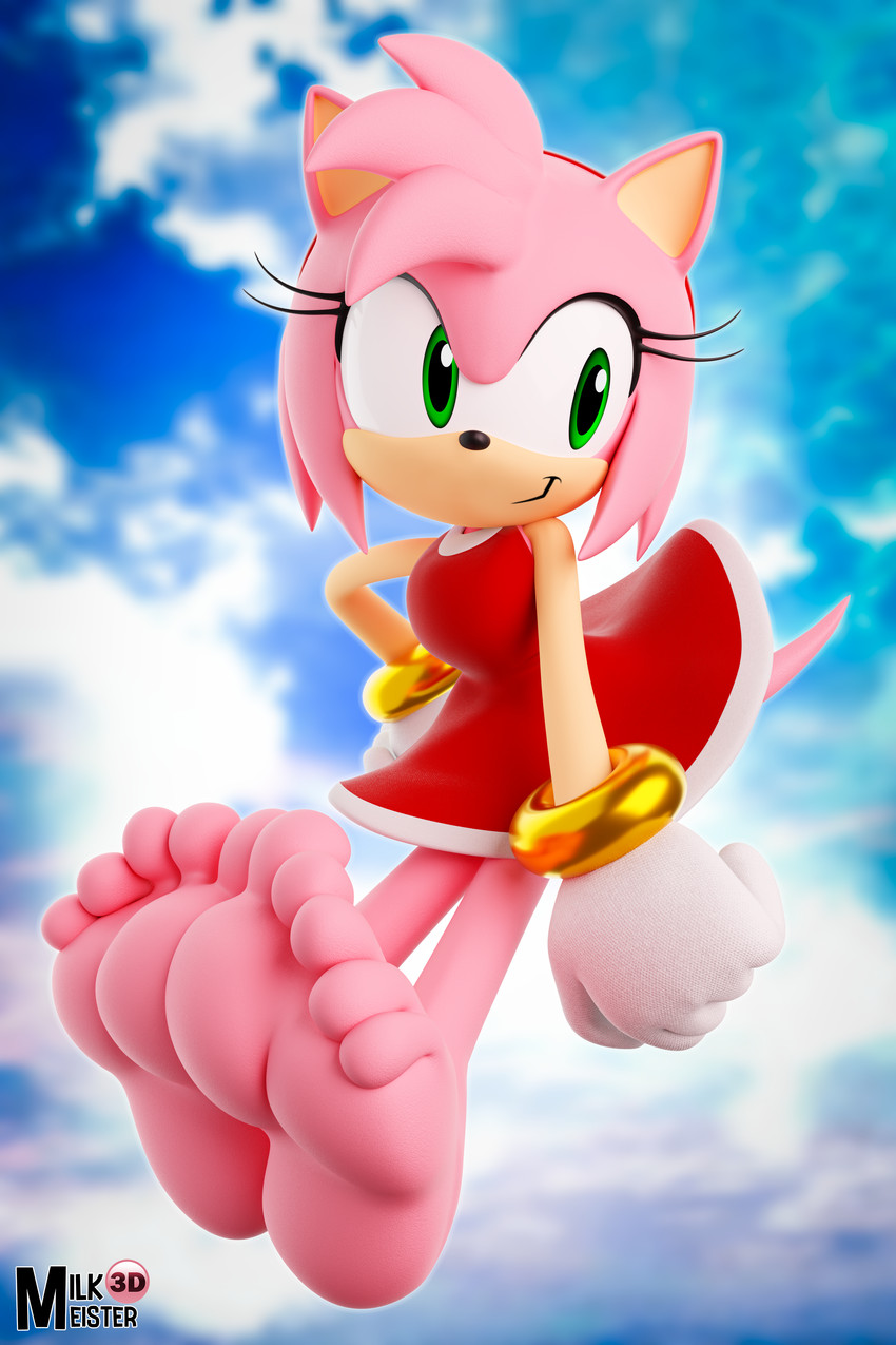amy rose (sonic the hedgehog (series) and etc) created by milkmeister3d