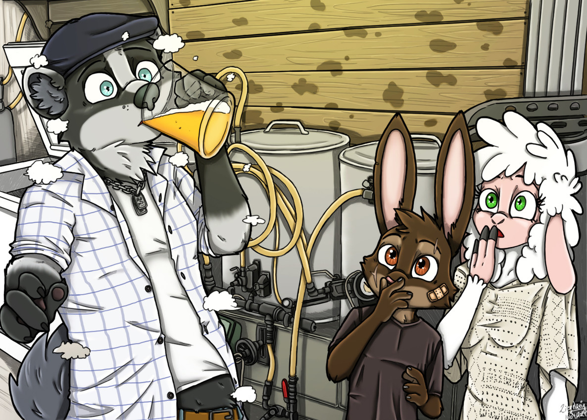 bo beep, dwight fries, and mick fries (bad guy cafe) created by ziegelzeig