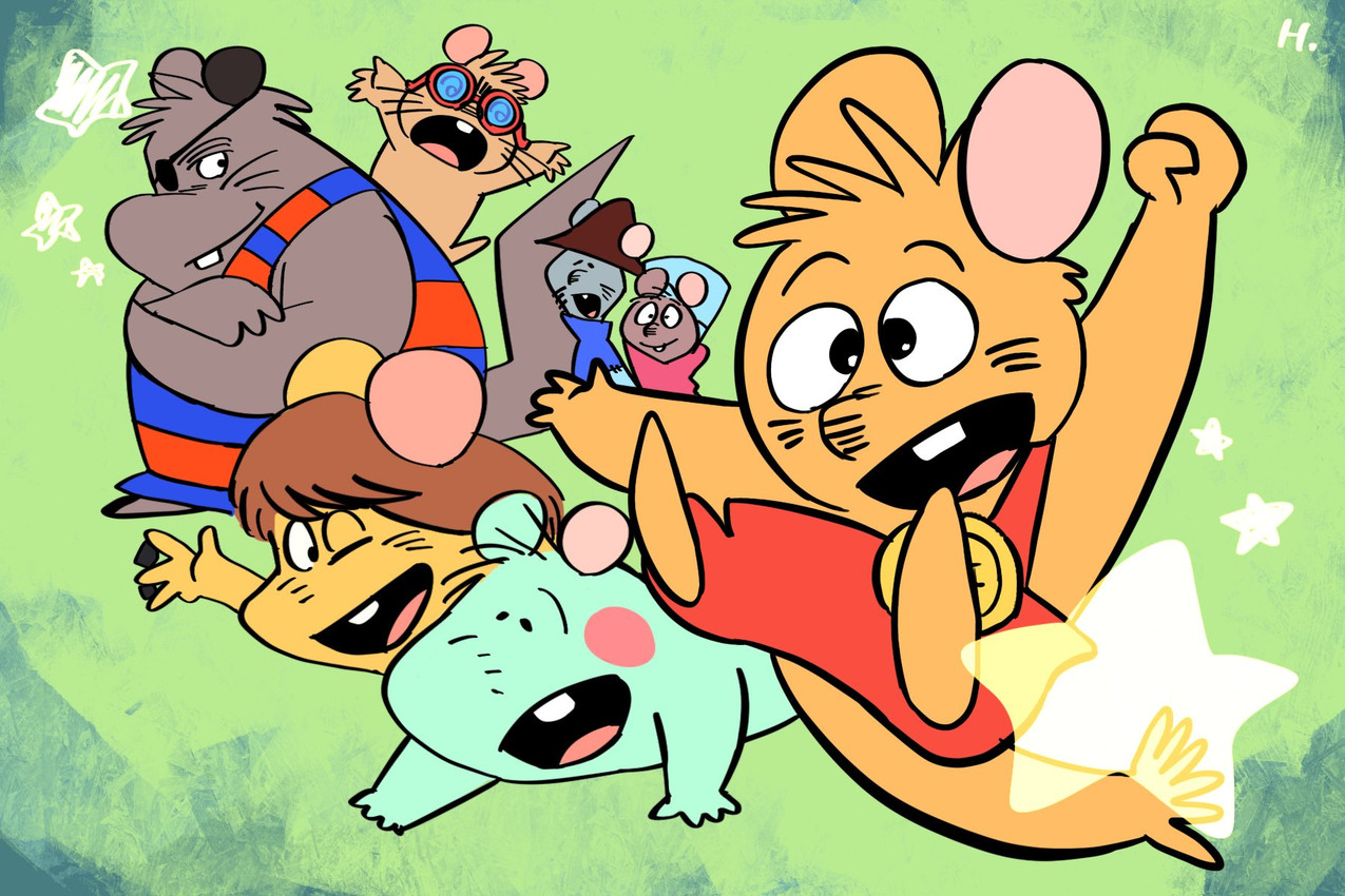 bobo, gakusha, ikasama, chuuta, shijin, and etc (gamba no bouken (series) and etc) created by hikari gamba