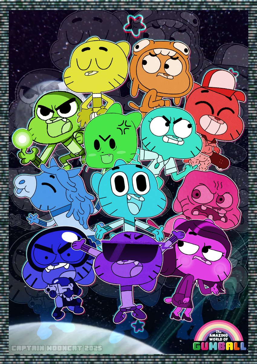 carrie krueger, darwin watterson, and gumball watterson (the amazing world of gumball and etc) created by captain mooncat