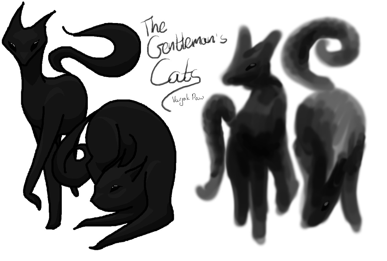 black cat (varjak paw) created by tigermooncat