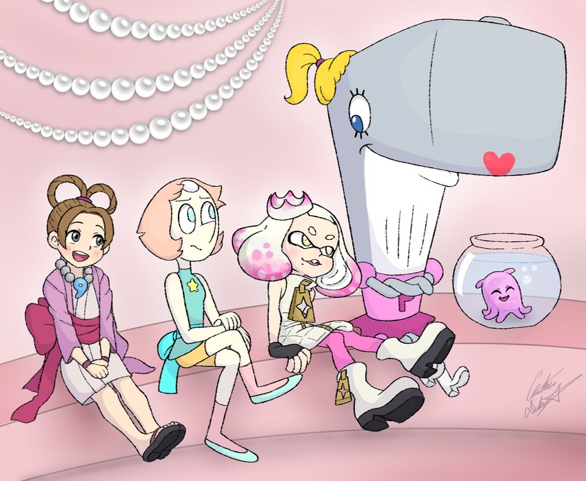 pearl, pearl, pearl, pearl fey, and pearl krabs (spongebob squarepants and etc) created by chris-thekid