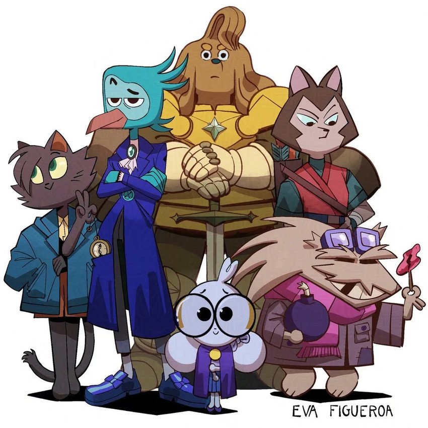 ralphine, socrates, theodora, armando, winnie, and etc (dungeons and dragons and etc) created by eva figueroa