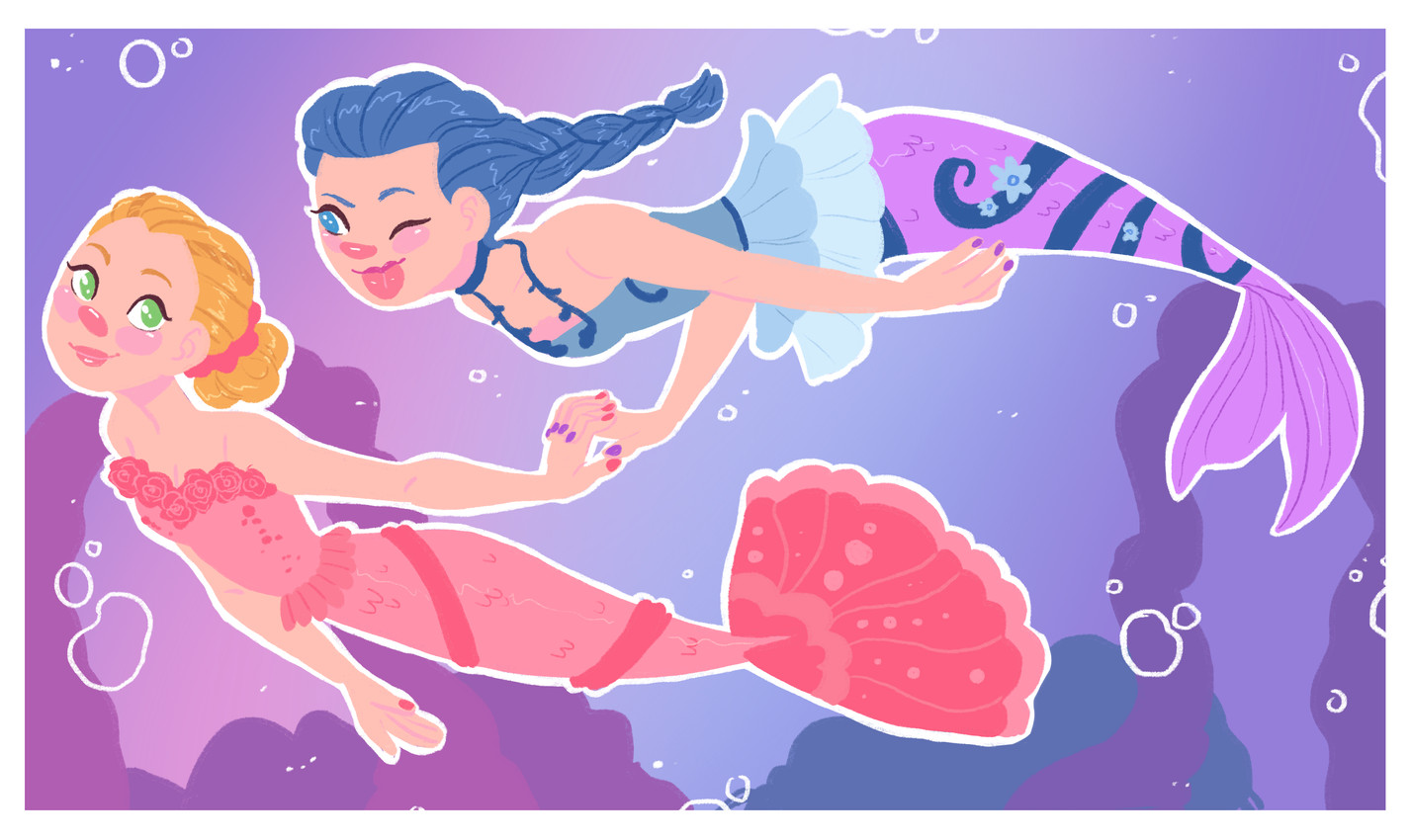 elina and nori (barbie (animated film series) and etc) created by woolblossoms
