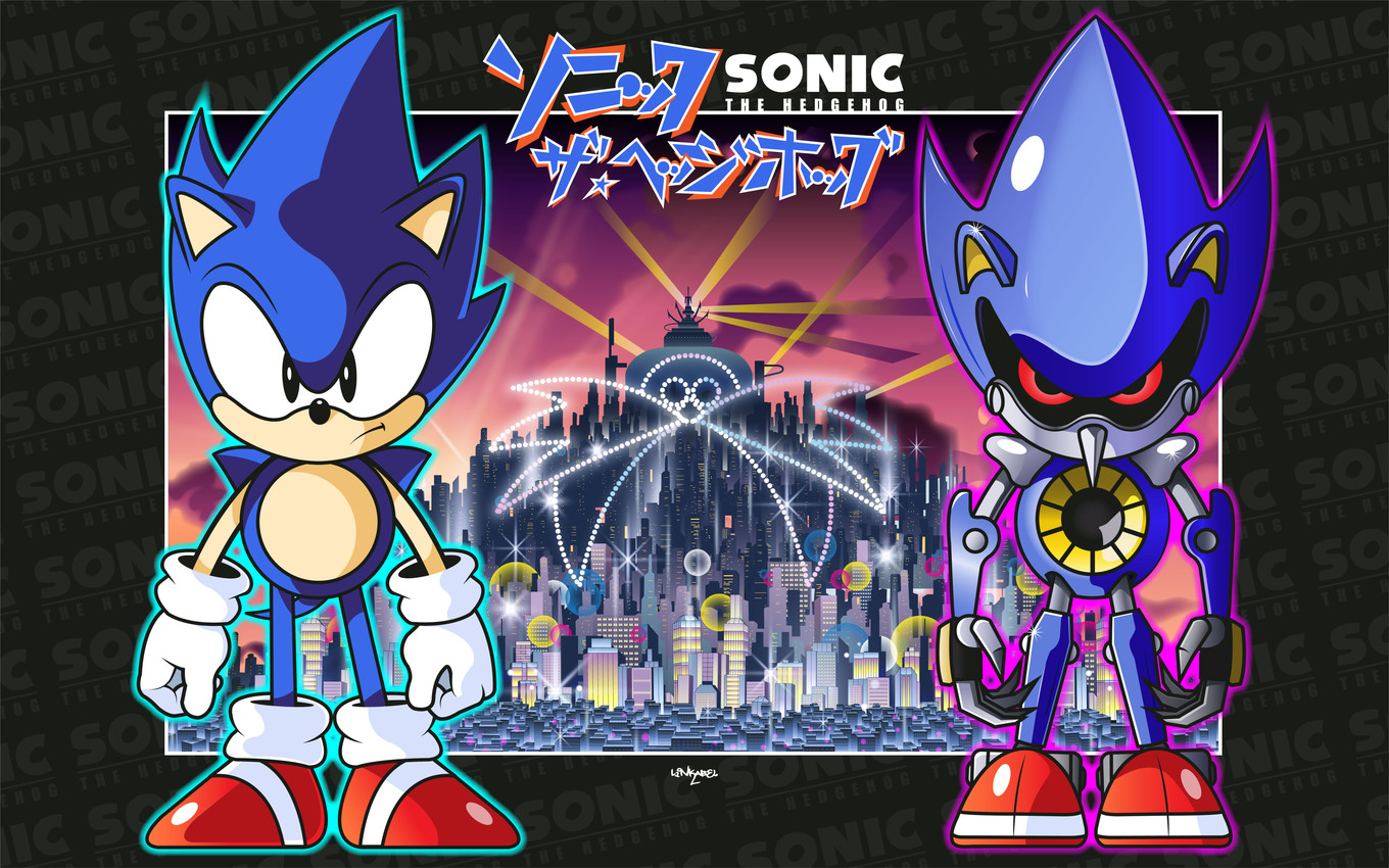 classic sonic, metal sonic, and sonic the hedgehog (sonic the hedgehog (series) and etc) created by abelmunizjr