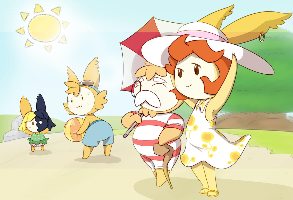 heather, jowee, mari, and mayor (drawn to life) created by cookieboy011