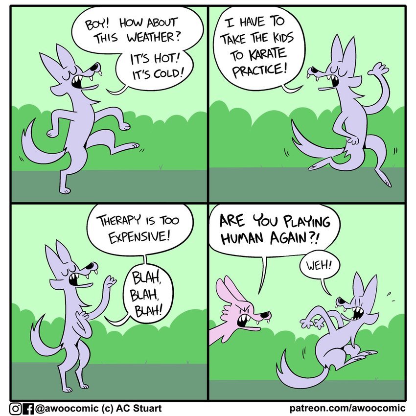 kevin and pink wolf (awoo (ac stuart)) created by ac stuart and noob the loser