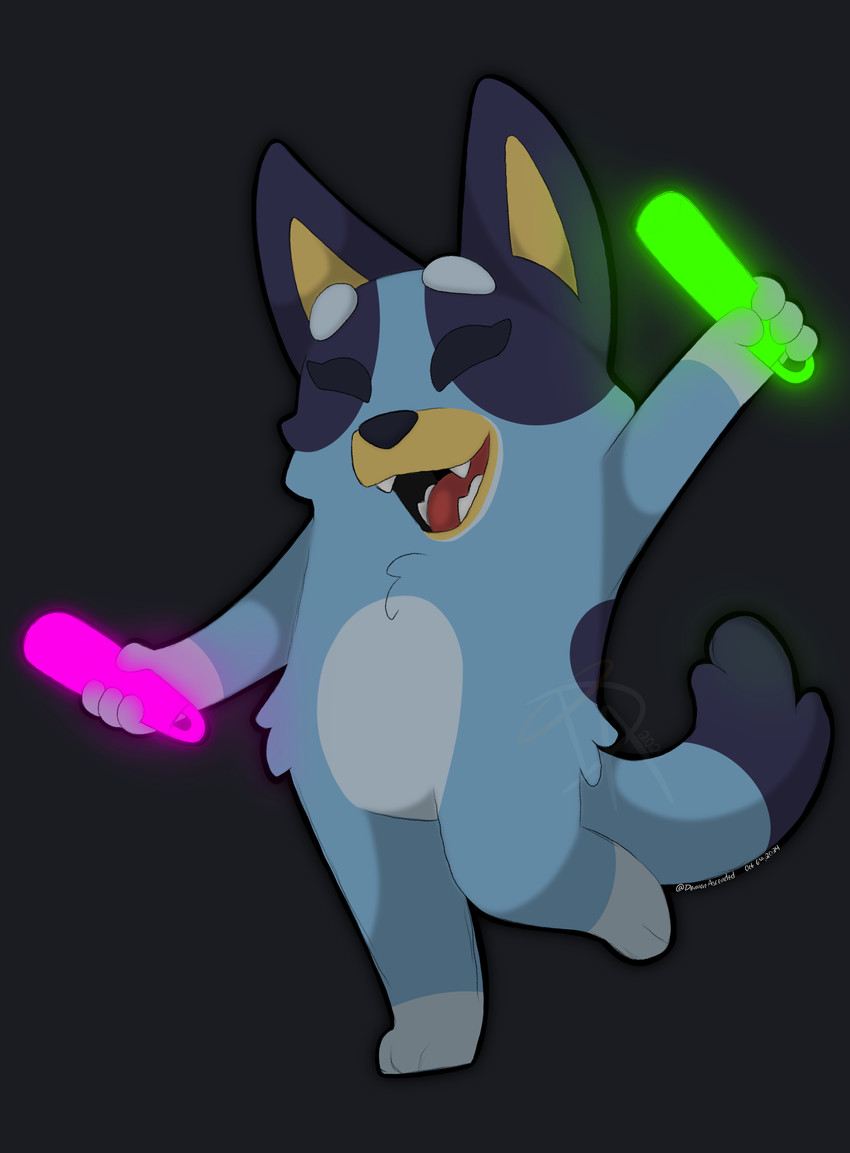 bluey heeler (bluey (series)) created by demon ascended (artist)