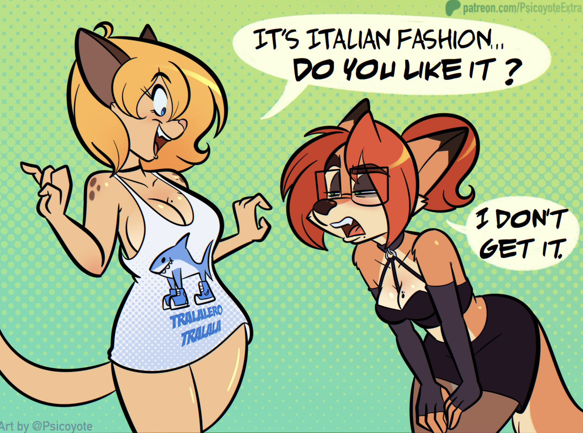 cassandra, tralalero tralala, and veronica (italian brainrot animals) created by psicoyote