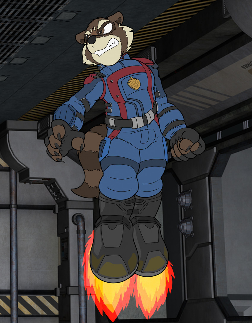 rocket raccoon (guardians of the galaxy and etc) created by how-did-we-get-here