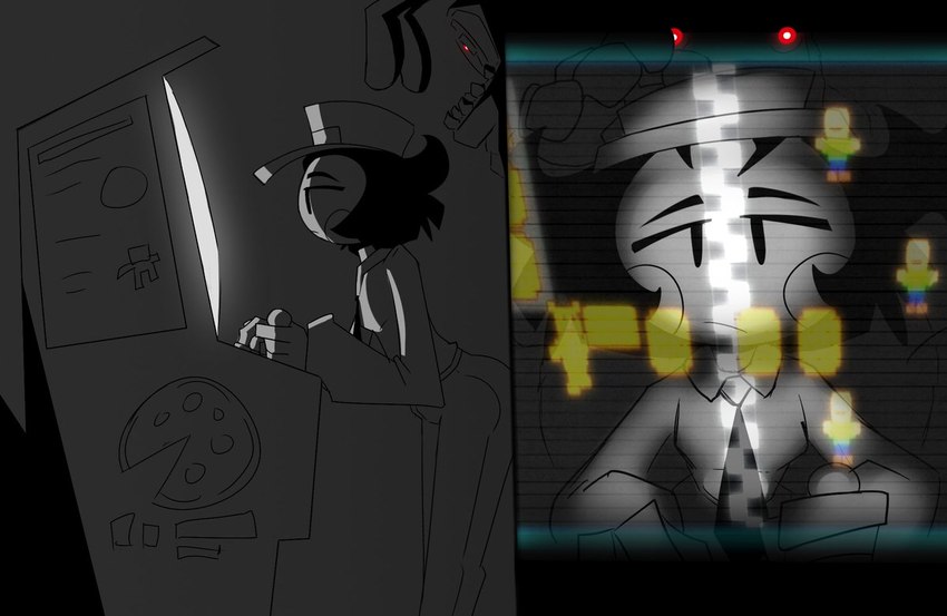 linda and withered bonnie (five nights at freddy's 2 and etc) created by bav