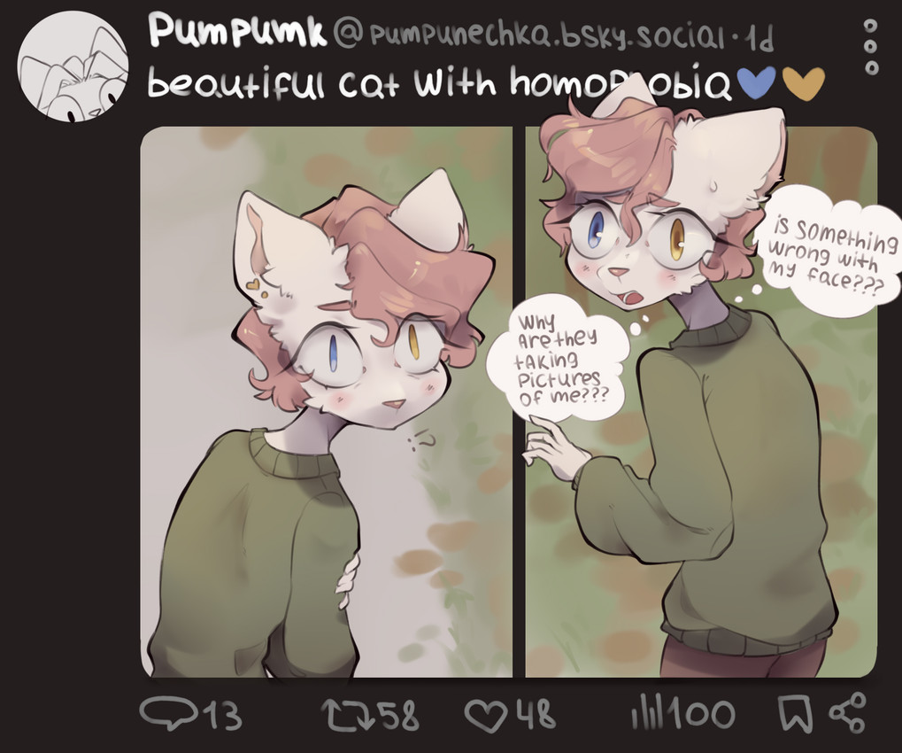 beautiful cat with homophobia created by pumpunechka